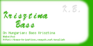 krisztina bass business card